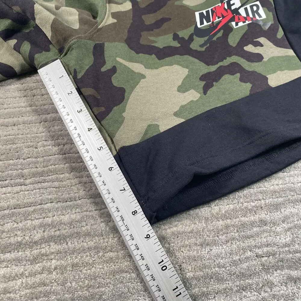 Jordan Shorts Mens Large Green Camo Fleece Sweat Nike Air Basketball Athletic